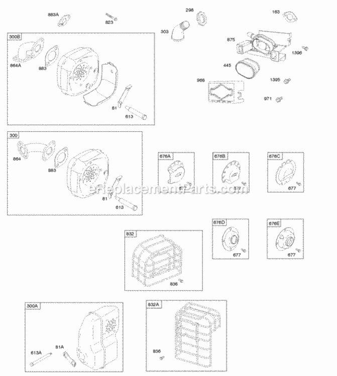 Page A– Diagram and Parts List for 093302-0188-E1  Briggs and Stratton Engine